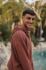 TULUM HEAVY KNIT MESH HOODIE ROSA