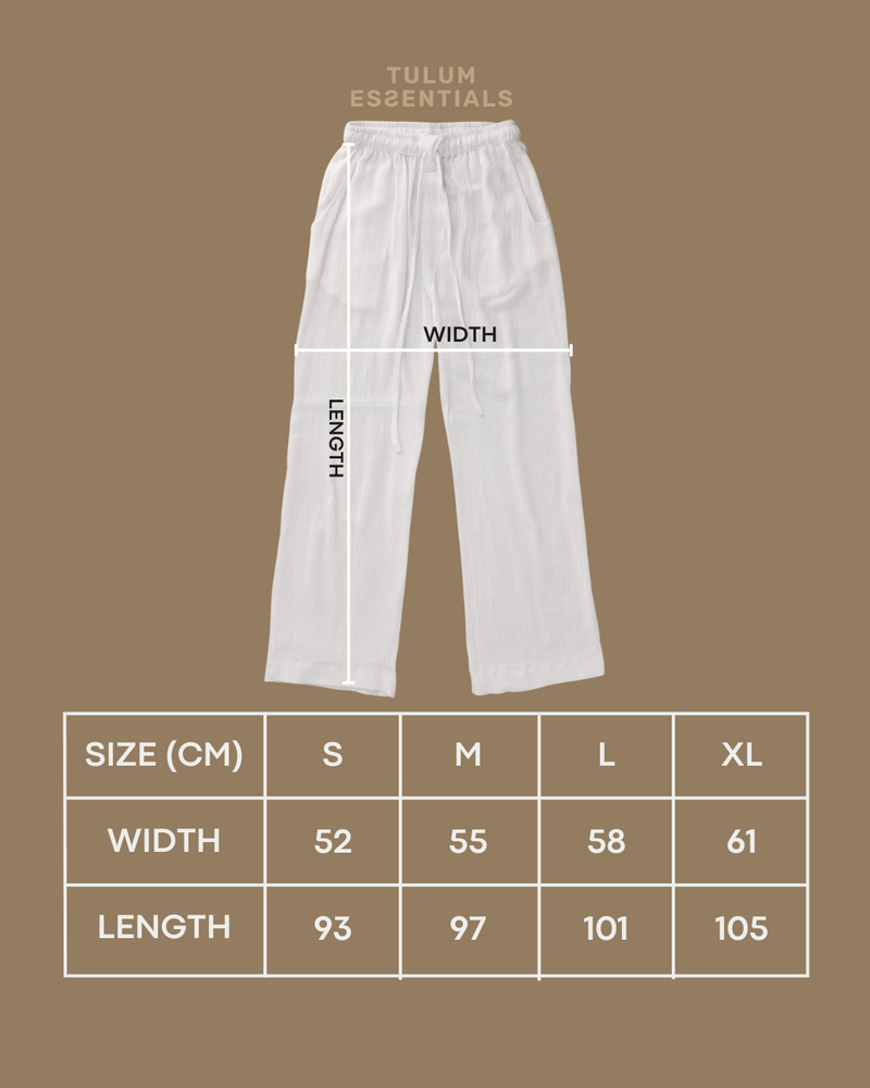 TULUM SUMMER BREEZE PANTS WHITE
