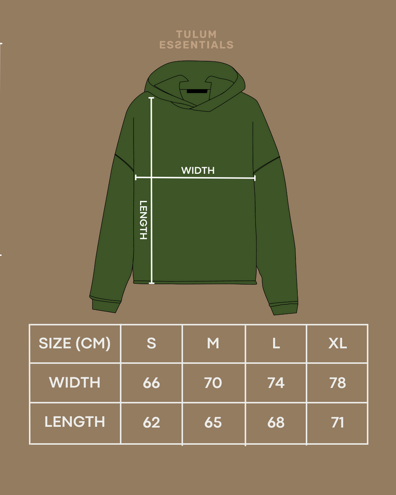 Tulum  Heavy Knitted Dual Layered Hoodie Green