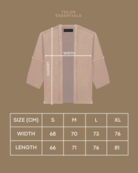 TULUM HEAVY KNIT KIMONO ROSA