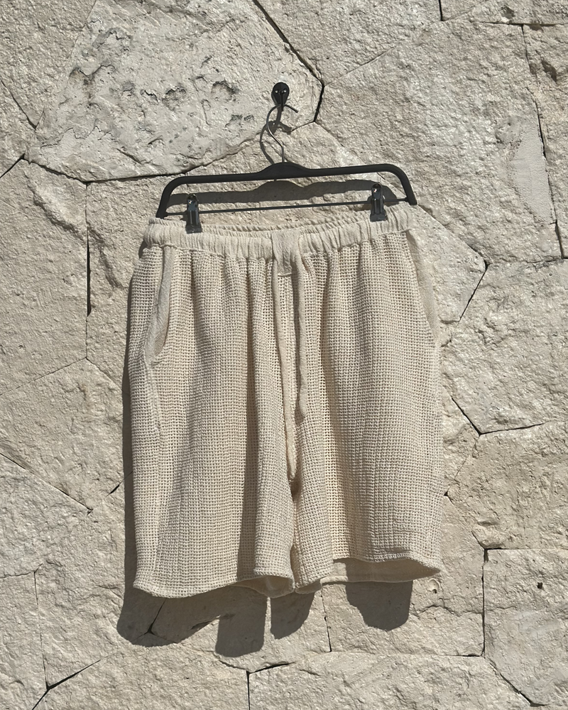 Tulum Heavy Knitted Dual Shorts Crudo