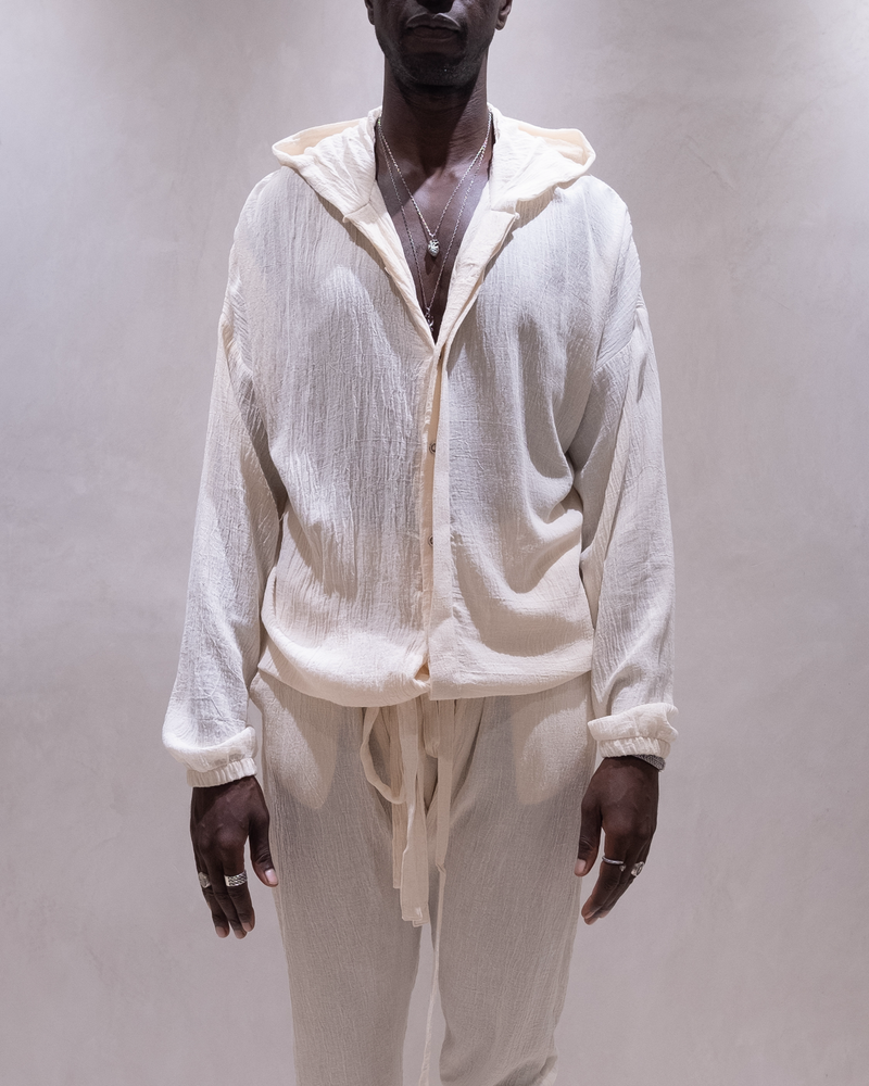 Buy Tulum Button Up Hoodie Azul Online For Men Tulum Essentials