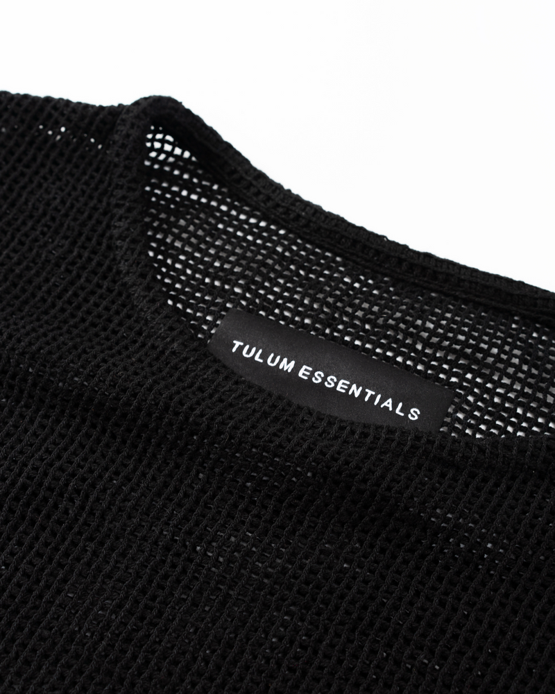 TULUM HEAVY KNITTED LONGSLEEVE SHIRT BLACK