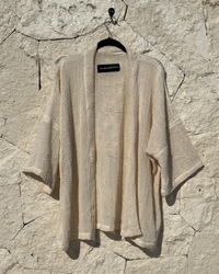TULUM HEAVY KNITTED KIMONO CRUDO