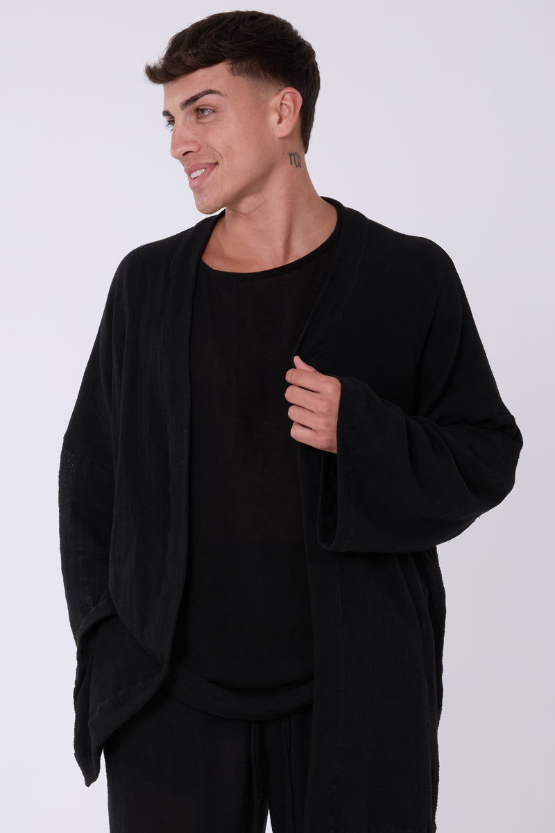 TULUM KIMONO LONG GASA BLACK