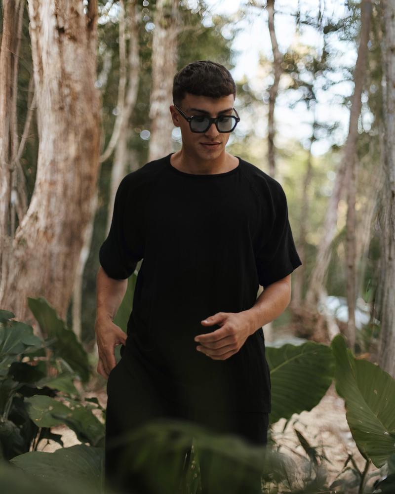 TULUM T-SHIRT GASA OXFORD BLACK