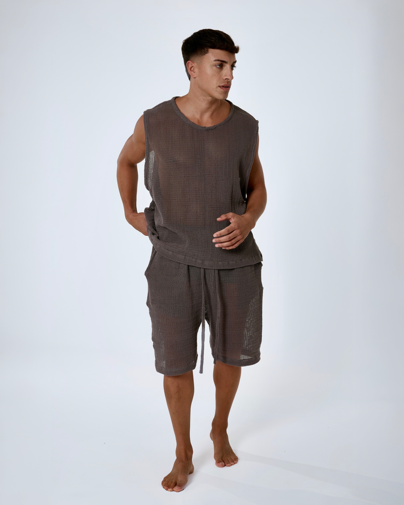 TULUM HEAVY KNIT TANK OXFORD GREY