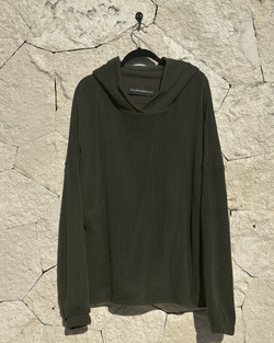 Tulum  Heavy Knitted Dual Layered Hoodie Green