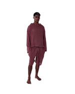 TULUM HEAVY KNIT MESH HOODIE ROSA