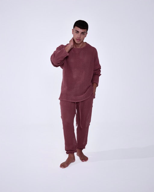 TULUM HEAVY KNIT LONGSLEEVE ROSA