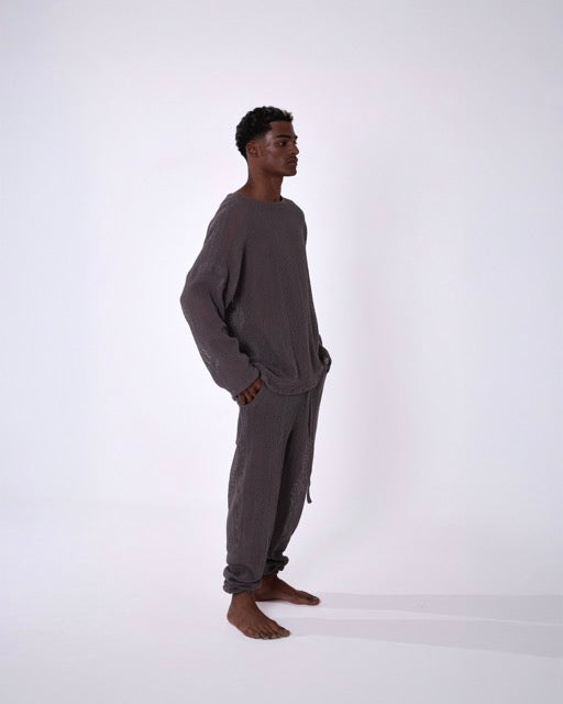 TULUM HEAVY KNIT LONGSLEEVE OXFORD GREY
