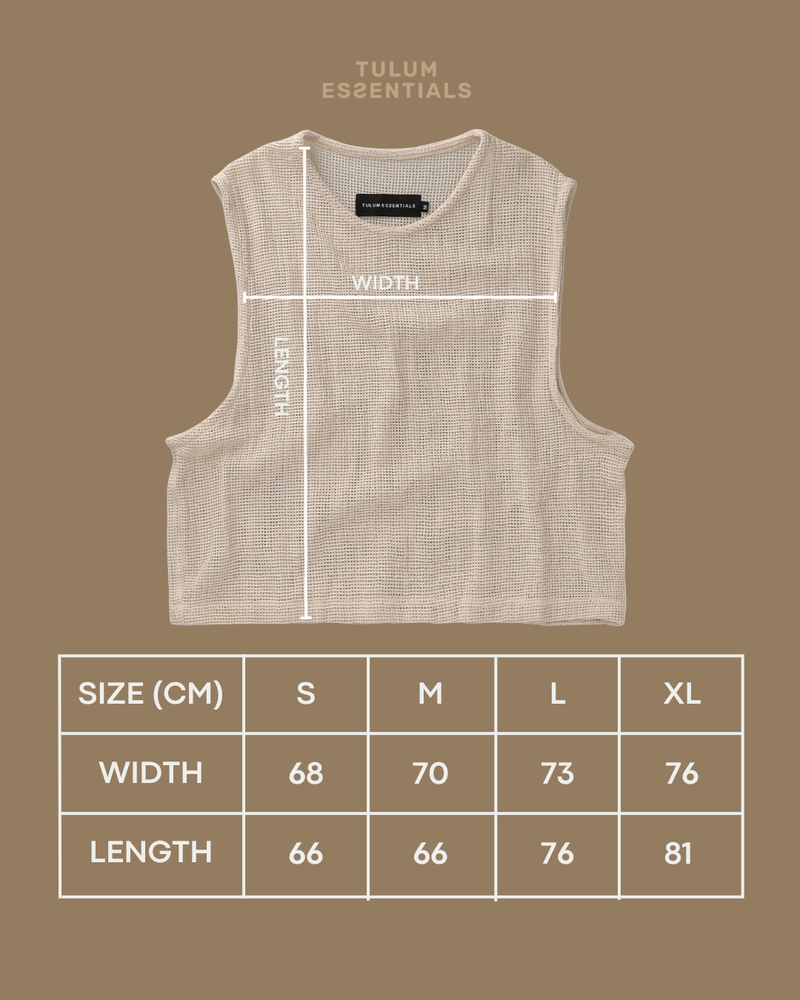 TULUM HEAVY KNIT TANK CRUDO