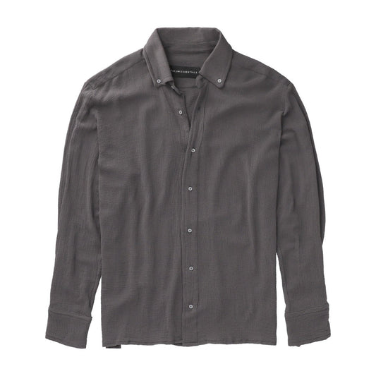 TULUM LONGSLEEVE BUTTON UP GASA OXFORD GREY