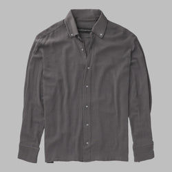 TULUM LONGSLEEVE BUTTON UP GASA OXFORD GREY