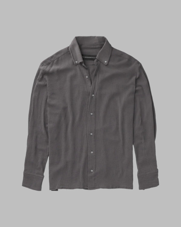 TULUM LONGSLEEVE BUTTON UP GASA OXFORD GREY