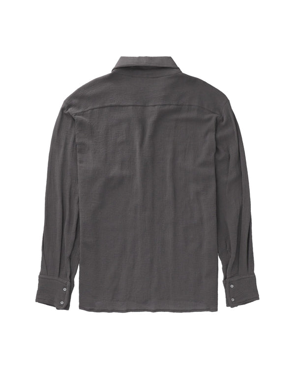 TULUM LONGSLEEVE BUTTON UP GASA OXFORD GREY