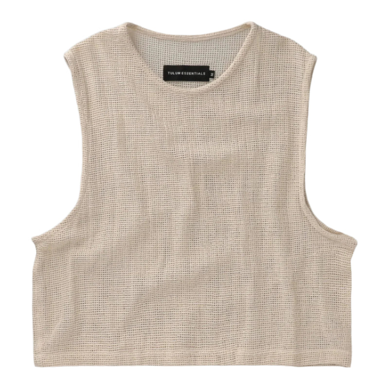 TULUM HEAVY KNIT TANK CRUDO