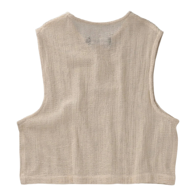 TULUM HEAVY KNIT TANK CRUDO