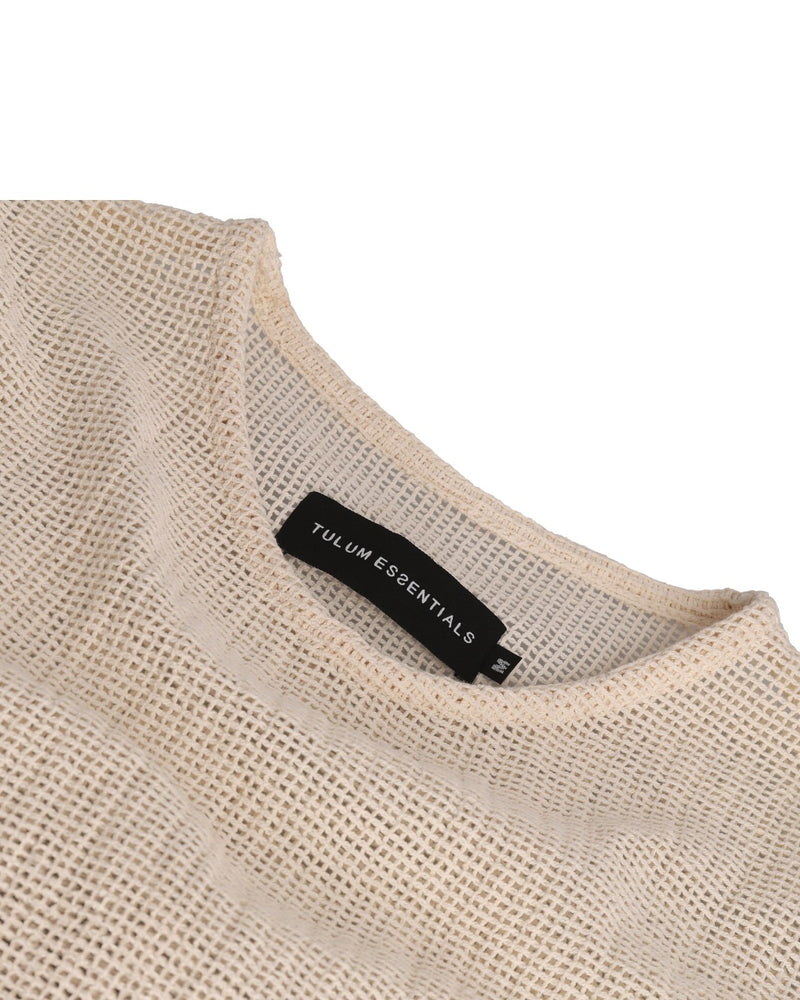 TULUM HEAVY KNIT TANK CRUDO