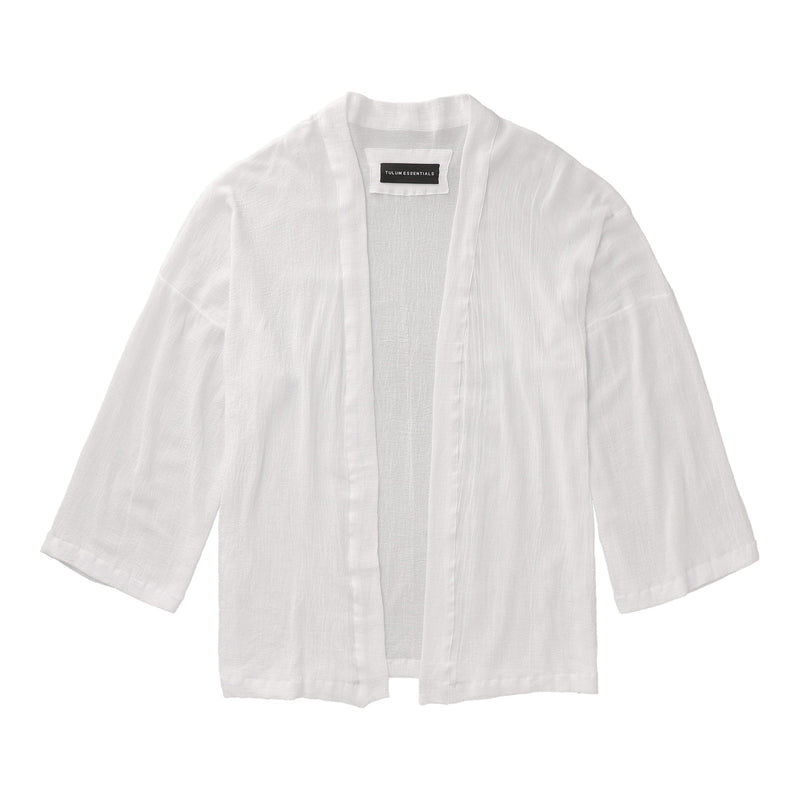 TULUM KIMONO LONG GASA WHITE