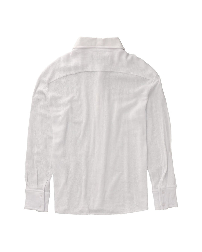 TULUM LONGSLEEVE BUTTON UP GASA WHITE