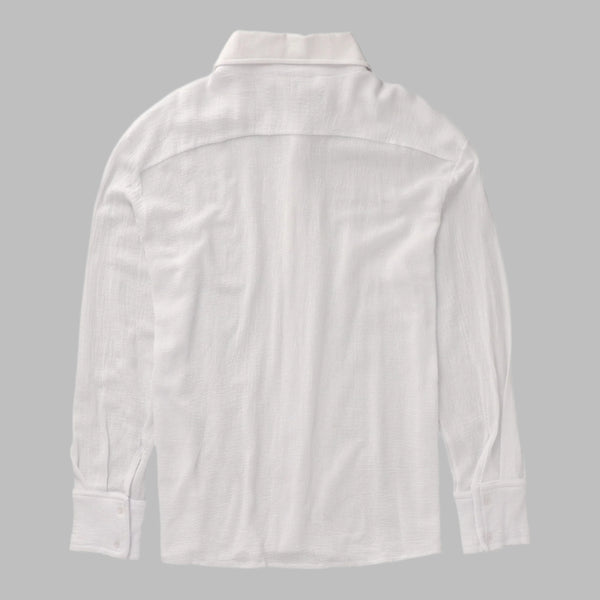 TULUM LONGSLEEVE BUTTON UP GASA WHITE