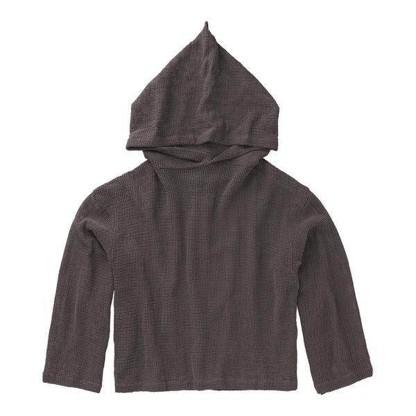 TULUM HEAVY KNIT MESH HOODIE OXFORD GREY