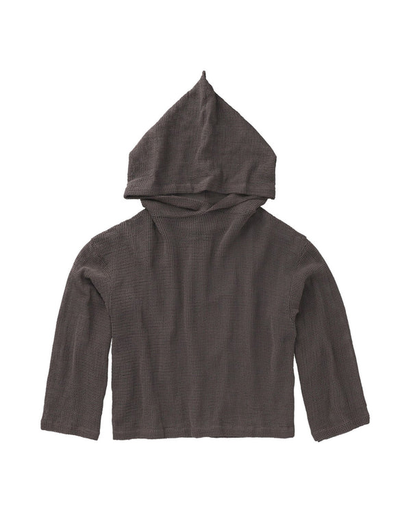 TULUM HEAVY KNIT MESH HOODIE OXFORD GREY