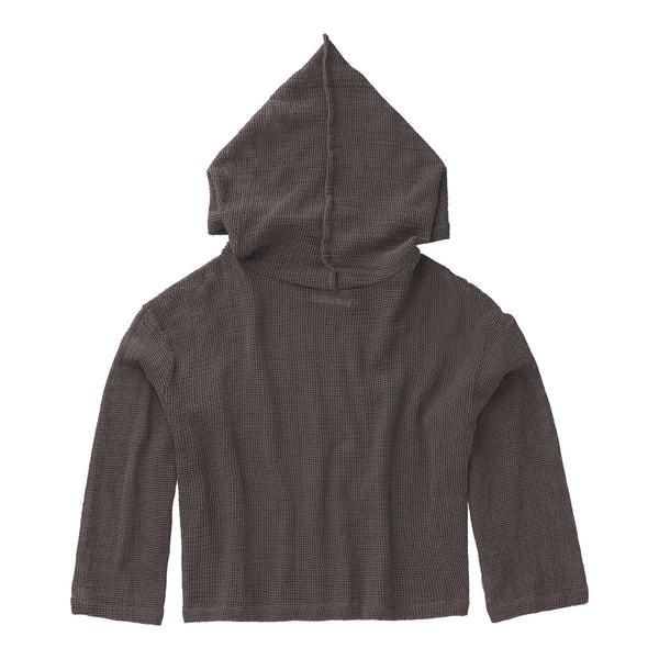 TULUM HEAVY KNIT MESH HOODIE OXFORD GREY