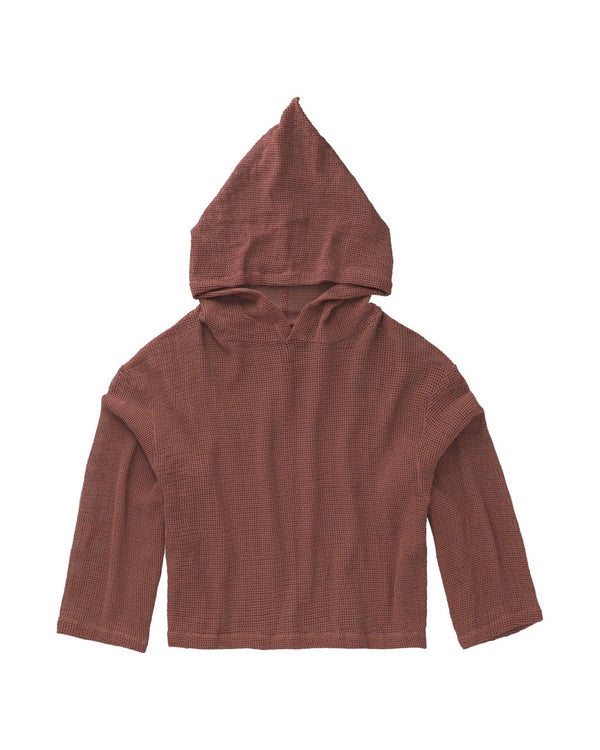 TULUM HEAVY KNIT MESH HOODIE ROSA