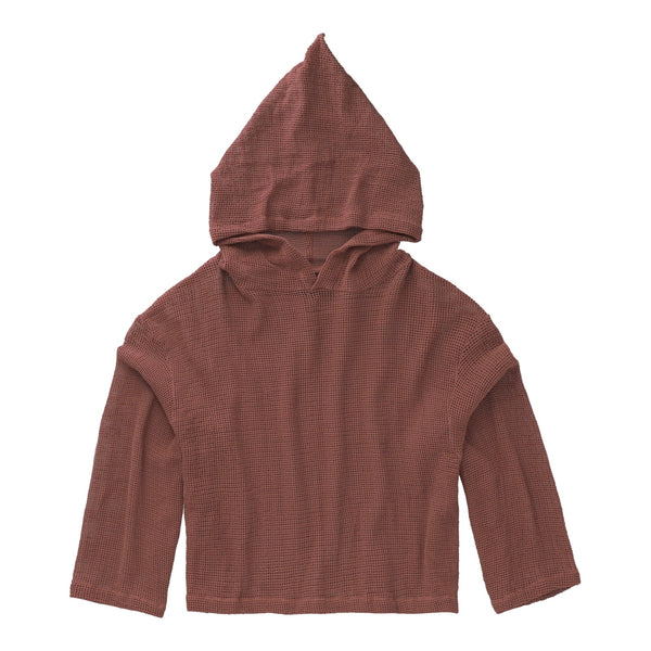 TULUM HEAVY KNIT MESH HOODIE ROSA