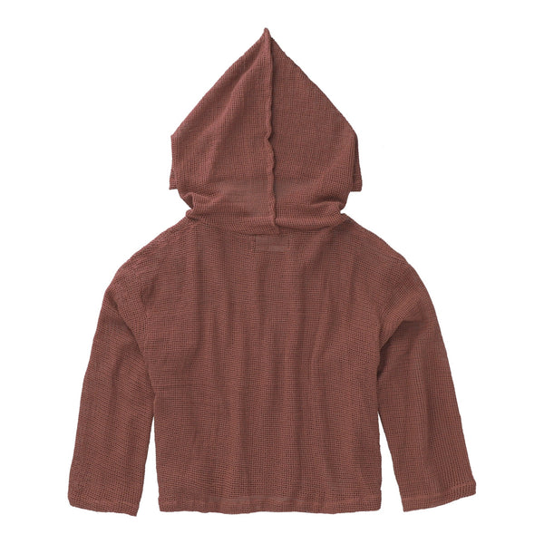 TULUM HEAVY KNIT MESH HOODIE ROSA