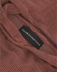 TULUM HEAVY KNIT MESH HOODIE ROSA
