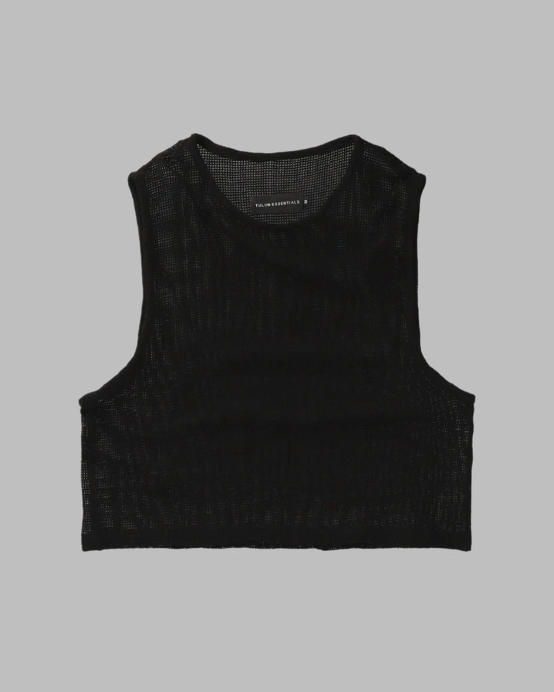 TULUM HEAVY KNIT TANK BLACK