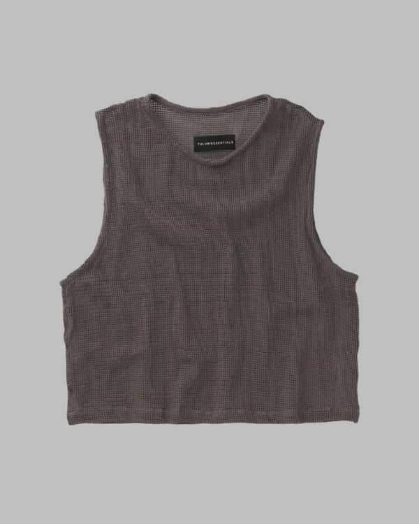 TULUM HEAVY KNIT TANK OXFORD GREY