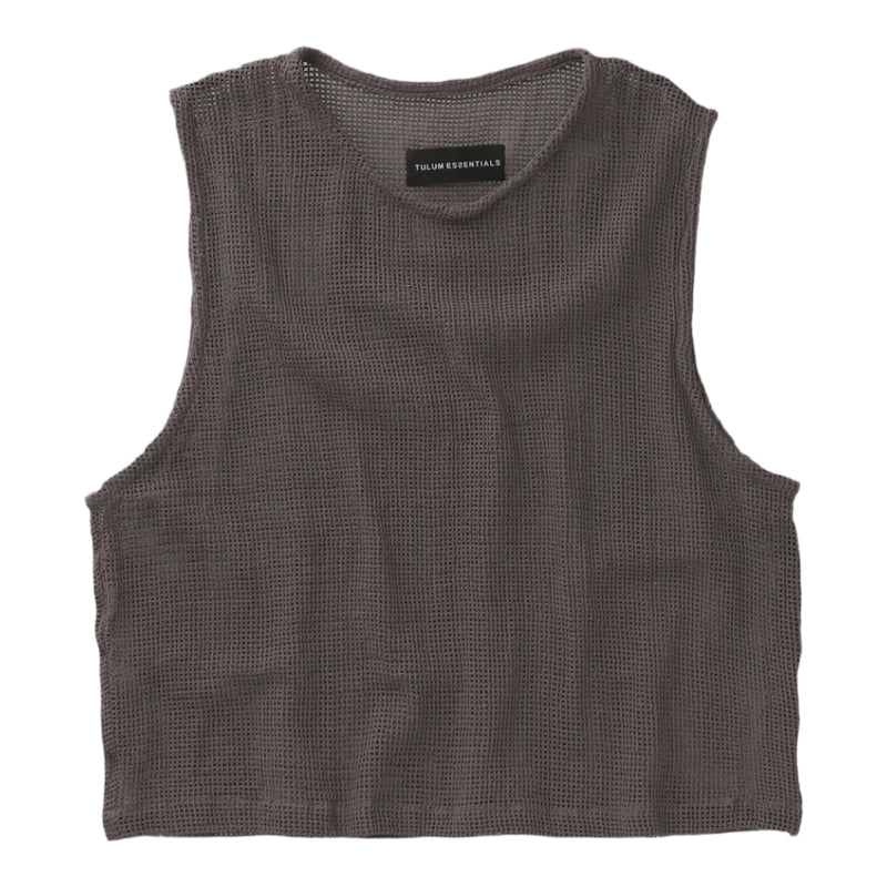TULUM HEAVY KNIT TANK OXFORD GREY