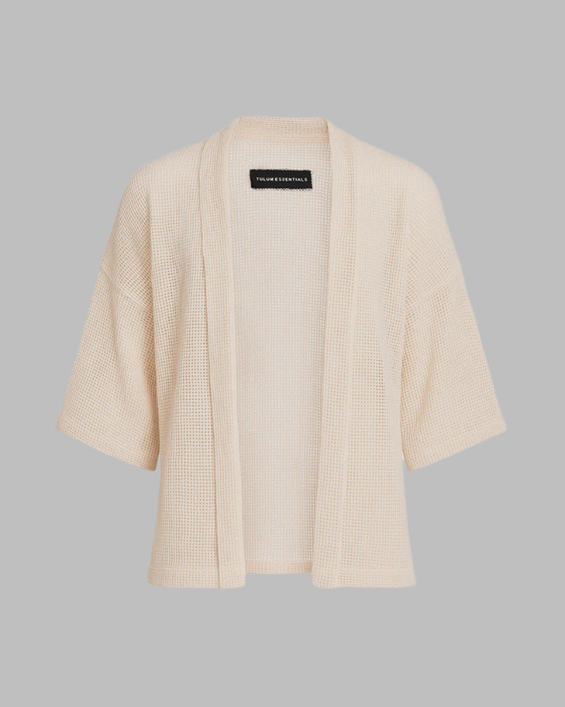 TULUM HEAVY KNIT KIMONO CRUDO