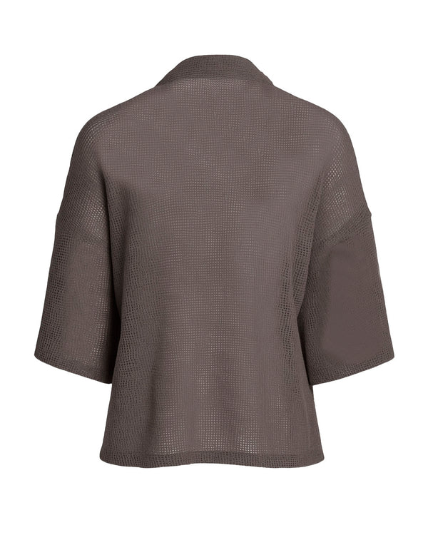 TULUM HEAVY KNIT KIMONO OXFORD GREY