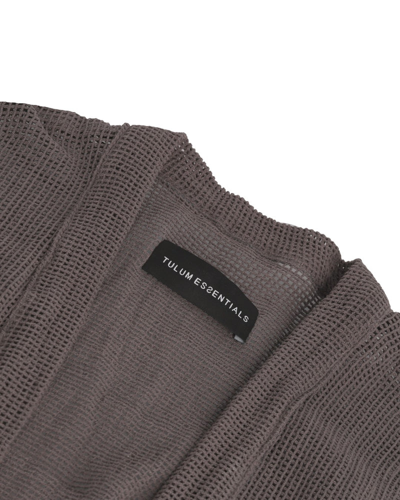 TULUM HEAVY KNIT KIMONO OXFORD GREY