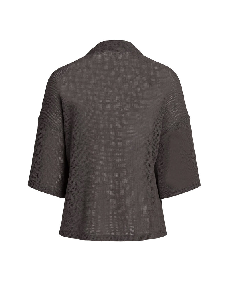 TULUM HEAVY KNIT KIMONO OXFORD GREY