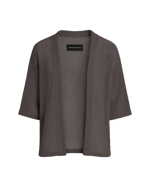 TULUM HEAVY KNIT KIMONO OXFORD GREY