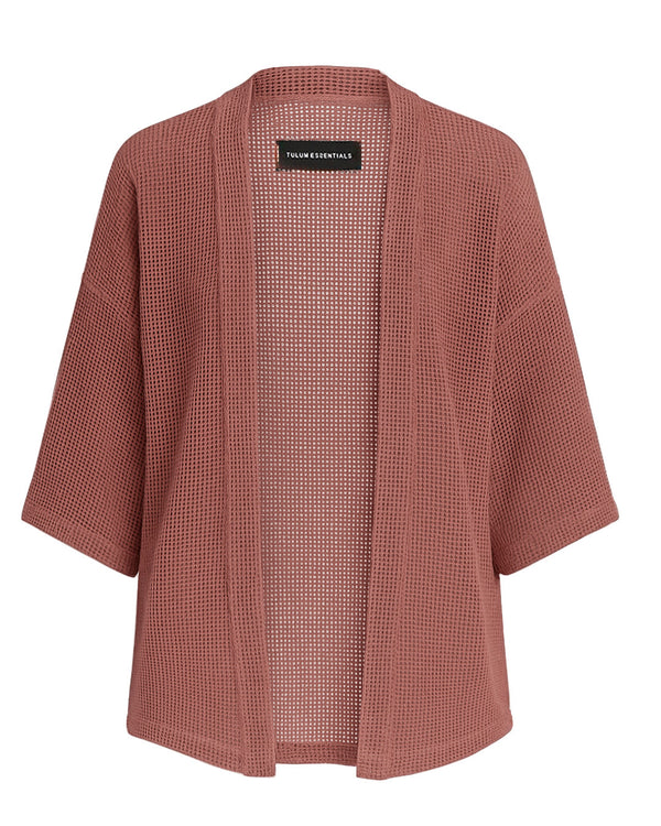 TULUM HEAVY KNIT KIMONO ROSA