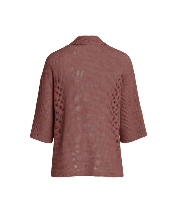 TULUM HEAVY KNIT KIMONO ROSA