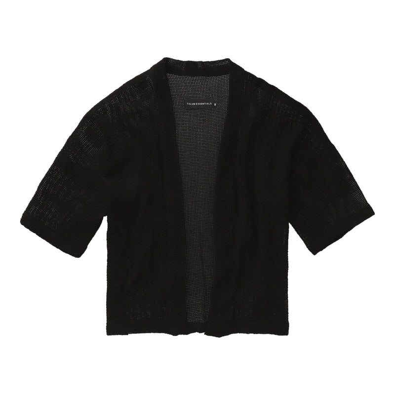 TULUM HEAVY KNIT KIMONO BLACK