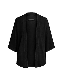 TULUM HEAVY KNIT KIMONO BLACK