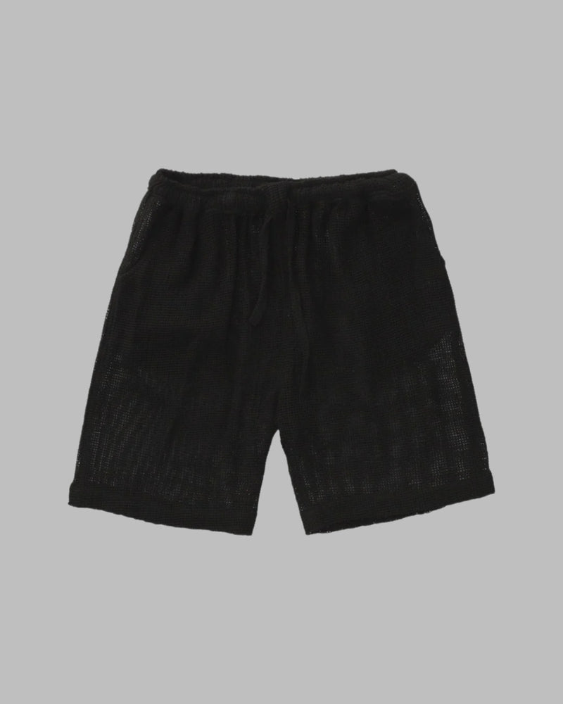 TULUM HEAVY KNIT SHORTS BLACK