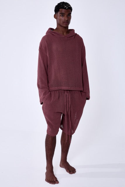 TULUM HEAVY KNIT SHORTS ROSA