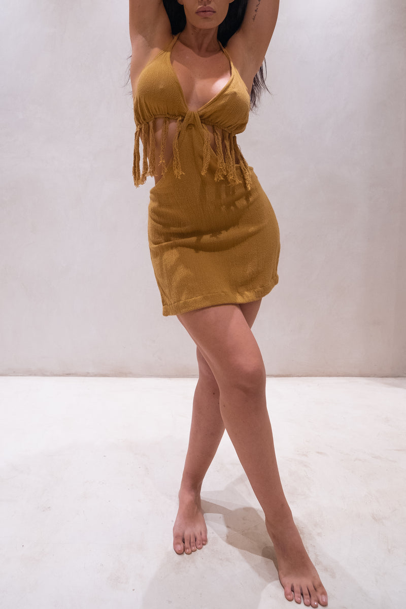 TULUM MINI DRESS CARAMELO