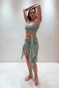 TULUM TOP & SKIRT SAGE
